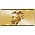 thumbnail image 1 of Marines Officer EGA Gold Logo Metal License Plate, 1 of 1
