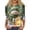 Dark Green, variant on WTOBBY Women's Casual Round Neck Christmas Print 3/4 Sleeve T-Shirt, Ladies Holiday Season Top with Seasonal Design, Comfortable Blouse for Daily Fashion Wear,Sky Blue 3XL