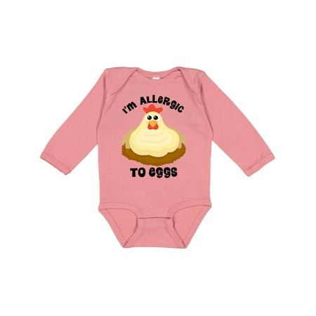 

Inktastic Egg Allergy Gift Baby Boy or Baby Girl Long Sleeve Bodysuit
