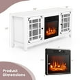 thumbnail image 4 of Demi Bonn TV Stand, TV Cabinet, 58 Inch Fireplace TV Stand with Adjustable Shelves for TVs up to 65 Inch, for Living Room, Bedroom, White, 4 of 8
