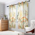 thumbnail image 2 of Yayeee Window Curtains Light Filtering 63"x42" Grommet Panel Pair Home Living Room Decor, Beige Clouds, 2 of 7