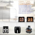 thumbnail image 4 of 7.7 Inch Square Air Fryer Rack, Uncoated Food Grade SUS304 Stainless Steel Square Air Fryer Accessories Compatible with Cosori, Instant Vortex, Gourmia, Chefman, Ninja Foodi Grill and More, 4 of 7