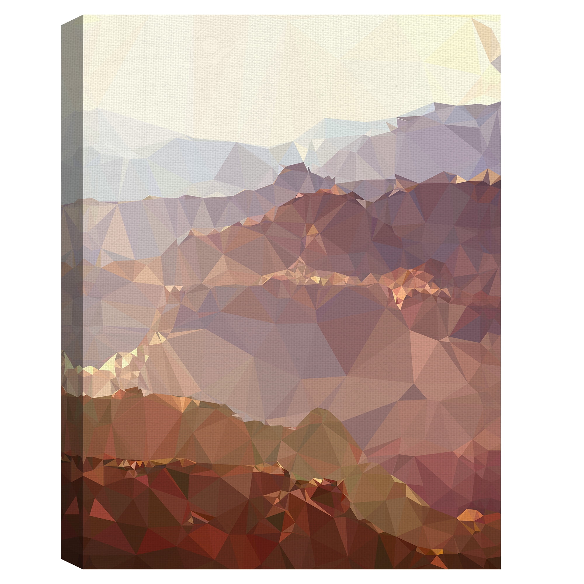 Masterpiece Art Gallery Faceted Desert 2 Geometric Layers By Studio Arts Canvas Art Print 30" x 40"