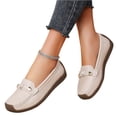 thumbnail image 6 of YOUYEDIAN Flat Shoes for Women Spring Fall Dress Loafers Slip on Non Slip Comfy Walking Shoes Office Closed Toe Orthopedic Shoes (Beige), 6 of 8