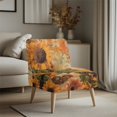 thumbnail image 3 of HELLHERO Butterfly Flower Armless Accent Chair Soft Slipcover, Stain Protection Elastic Bottom Armless Accent Chair Protector for Home Dining Room, 3 of 8