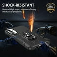 thumbnail image 4 of Phone Case for Samsung Galaxy A13 5G Case, A13 5G Phone Case Built in 360 Rotating Ring Stand, Luxury Heavy Duty Armor Hard PC Soft TPU Slim Phone Case for Samsung Galaxy A13 5G - Black, 4 of 10