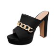 thumbnail image 2 of Sandalias de mujer Casual Super High Chunky Heel Metal Chain Slip On Sexy Fashion Shoes Wmkox8yii nm2156, 2 of 3