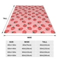 thumbnail image 3 of Fotbe Strawberries Manta de Franela Acolchonada con Estampado, Súper Suave y Esponjosa, Extra Grande para Sofá, Cama, Uso Todo el Año-60"x50", 3 of 7