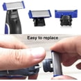 thumbnail image 4 of 4PCS LinMei Shaver Replacement Heads Compatible for 1st Generation Microtouch Solo Men's Rechargeable Full Body Hair Trimmer and Shaver Replacement Cutter Head with 2 Clean Brush, 4 of 8
