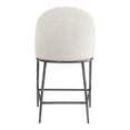 thumbnail image 5 of Lalia Modern Upholstered Curved Back Counter Height Bar Stool with Metal Frame, Gunmetal, 5 of 9