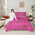 thumbnail image 4 of Castle Fairy Leopard Print Stars Print Full Size Comforter Sets,Old Fashion Bedding Sets, 4 of 8