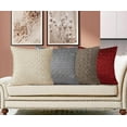thumbnail image 2 of Violet Linen Silky Pleated Pattern Decorative Accent Throw Pillow Cover, 2 of 2