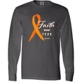 thumbnail image 3 of Inktastic Faith over Fear Leukemia Awareness with Orange Ribbon Long Sleeve T-Shirt, 3 of 5