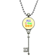 thumbnail image 1 of All The Best Warm Heart Text Lithe Pendant Vintage Necklace Silver Key Jewelry, 1 of 3