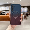 thumbnail image 5 of Magnetic Gradient for Samsung Galaxy S23 FE Phone Case, Compatible with MagSafe, Full Camera Lens Film Protection Soft Silicone Shockproof Matte Cover for Galaxy S23 FE 6.4" (Blue Wine red), 5 of 8