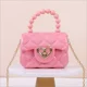 thumbnail image 5 of Bolso bandolera pequeño de piel sintética con asa de cadena y perlas de color caramelo para niños, bolso bandolera pequeño con forma de corazón para mujer, regalo, 5 of 5