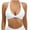 White, variant on DDAPJ pyju Womens Twist Front Sports Bra Deep V-Neck Halter Gather Bras Underwire Bikini Top Swim Bathing Suit Tops Clearance Sale Black M