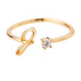 thumbnail image 2 of Kkkded Finger Ring Adjustable Electroplated Alphabet 26 - Letter Geometric Finger Ring - for Women, 2 of 7