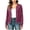 Purple, variant on Maplenight Zip Up Jackets for Women Cropped Bomber Jacket with Thumb Holes Long Sleeve Casual Outerwear with Pockets
