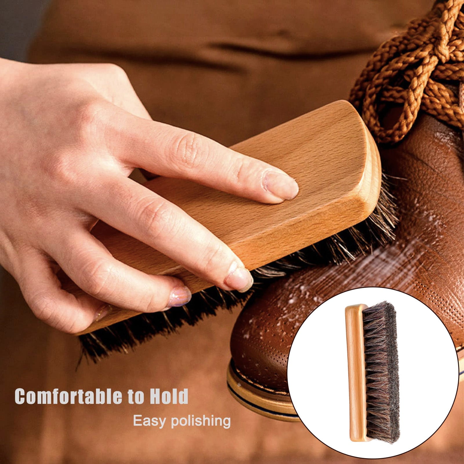 Leather shoe brush best sale