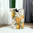 thumbnail image 6 of Yayeee Freestanding Laundry Hamper with Handle Collapsible Large Storage Basket for Clothes, Oranges Watercolor, 6 of 7