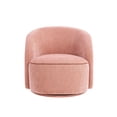 thumbnail image 6 of Beautiful Georgiana Swivel Chair by Drew Barrymore, Rose Pink with Faux Leather Rust Piping, 6 of 9