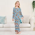 thumbnail image 2 of Cute Monkey in Various Poses Cozy Soft Long Sleeves Top and Pants 2 Piece Cool Pjs Pajamas Set Sleepwear Size 3-11Y, 2 of 6
