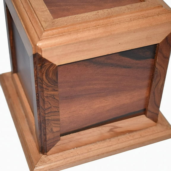 Handmade Rosewood Wooden Urns for Human Ashes Adult Large - Wooden Box Funeral Cremation Urns for Ashes Engraving (Beechwood, 6" x 6" x 8" - 160 lb or 72 kg)