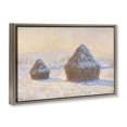 thumbnail image 4 of Stupell Industries Classic Monet Wheatstacks Landscape & Nature Painting Brown Floater Framed Canvas Art Print Wall Art, 25 x 17, 4 of 10