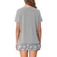 thumbnail image 6 of DremFish Women's Pajamas Sets Short Sleeve Lounge Sets Sleepwear Casual 2 Piece Pjs with Pockets, 6 of 7