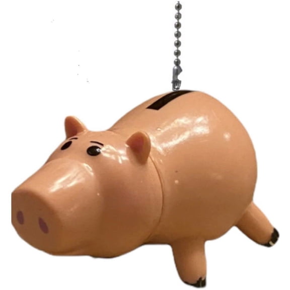 Hamm Pig Piggy Fan Lamp Light Pull Chain Figure 2.5" PVC Charm Ham