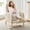 Beige-Teddy velvet, variant on Nursery Rocking Chair with Footrest,Upholstered Glider Rocker with Side Pocket, USB Charging Port & Wood Legs, High Back Nursing Chair for Living Room & Bedroom