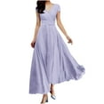 thumbnail image 2 of Fznquz Summer Dresses Elegant High Waist Wrap Gown, Wedding Guest Sexy Prom Dresses Gray, 2 of 6