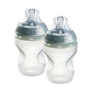 Tommee Tippee Natural Start Silicone Baby Bottles, 0m+, Pack of 2, 9 fl oz Baby Bottles, Extra-Slow Flow Breast-Like Nipple