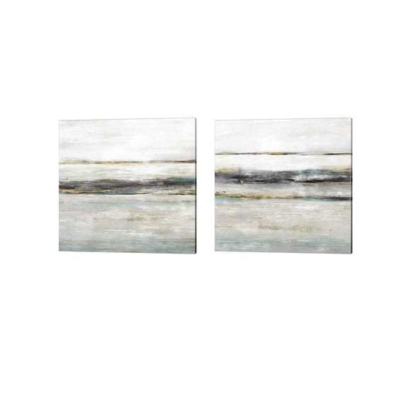 Waters Edge by Isabelle Z Canvas Art Set of 2 14 inch X 14 inch Each