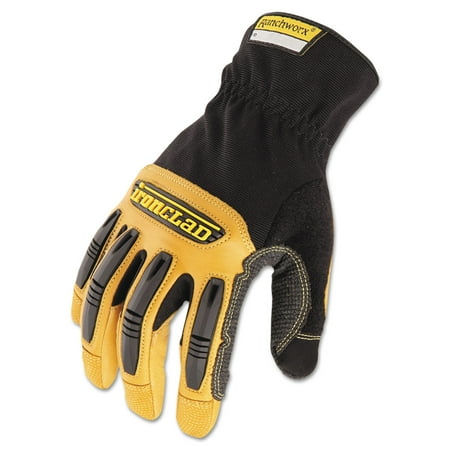 Ironclad Ranchworx Leather Gloves Black/Tan Large -IRNRWG204L