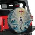 thumbnail image 2 of Lotusprinthandmade Jesus Christ Walking On Water Spare Tire Cover With Backup Camera Hole 6 Sizes (32 in.), 2 of 7