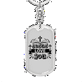 thumbnail image 5 of Jesus Love You Crosses Stainless Steel or 18k Gold Premium Swivel Dog Tag Keychain, 5 of 16