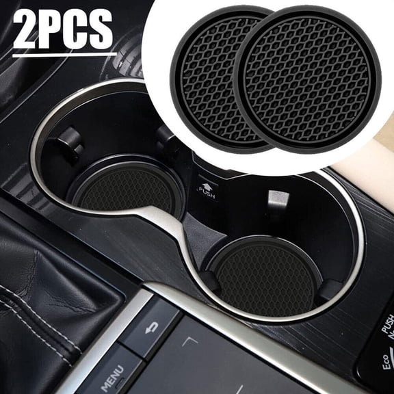 BQLQBQLQ Car Anti-Slip Cup Holder Coasters - Set of 2 Auto Interior Mats κж