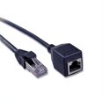 thumbnail image 3 of Extensor de cable Ethernet Adaptador de cable de extensión (6,5 pies) -RJ45 Hembra a macho Acoplador de cableado de red Conector de unión Enchufe Cable de conexión - Negro, 3 of 4