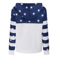 thumbnail image 4 of HAPIMO Sales Sweatshirt for Women Drawstring Pullover Tops Flag Star Letter Print Long Sleeve Relaxed Fit Womens Hoodie Sweatshirt Teen Girls Clothes White M, 4 of 6