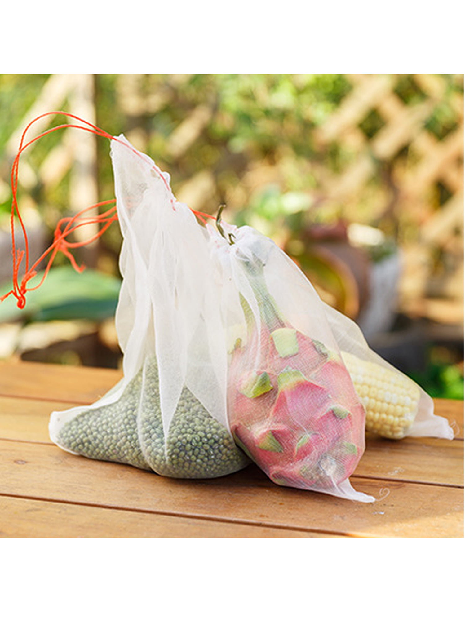 Durable Fruit Protect Drawstring Mesh Net Bag Plant Cover Anti Insect Pest Bird 
