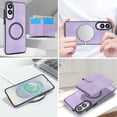 thumbnail image 4 of Allytechgroup Detachable Cards Holder Case for Samsung Galaxy S25 Edge, RFID Blocking 2 In 1 Wallet PU Leather Case with Stand Compatible with Magsafe Shockproof Cover for Galaxy S25 Edge, Purple, 4 of 5