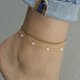 thumbnail image 2 of Pulseras de tobillo en capas para mujeres y niñas, tobillera de oro, pulsera de tobillo de plata con corazón impermeable minimalista de verano, 2 of 5