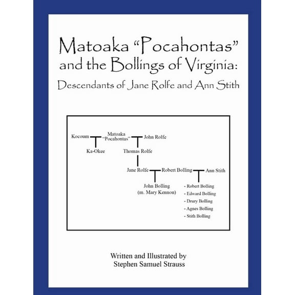 Matoaka "Pocahontas" and the Bollings of Virginia: Descendants of Jane Rolfe and Ann Stith, (Paperback)