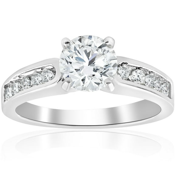 Pompeii 2 ct Diamond Solitaire Engagement Ring 14K White Gold Lab Grown (FG,VS)