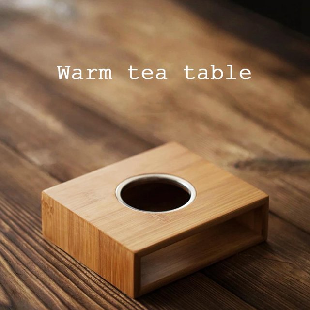 Keenso Teaware Set, Teapot Heating Warmer,Household Bamboo Teapot Heating Warmer Base Teapot Warm Stove Teaware Accessories