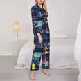 thumbnail image 3 of Fotbe Sea Inhabitans and Herb Conjunto de Pijama de Manga Larga para Mujer con Estampado, Ropa de Dormir de 2 Piezas, Conjunto de Casa Suave y Cómodo con Bolsillos-Small, 3 of 7