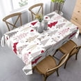 thumbnail image 4 of Christmas Tablecloth Rectangle 60 x 84 Inch, Christmas Trees Tablecloths Polyester Winter Xmas Table Cloth for Holiday Parties Kitchen Dining Indoor Outdoor, 4 of 5
