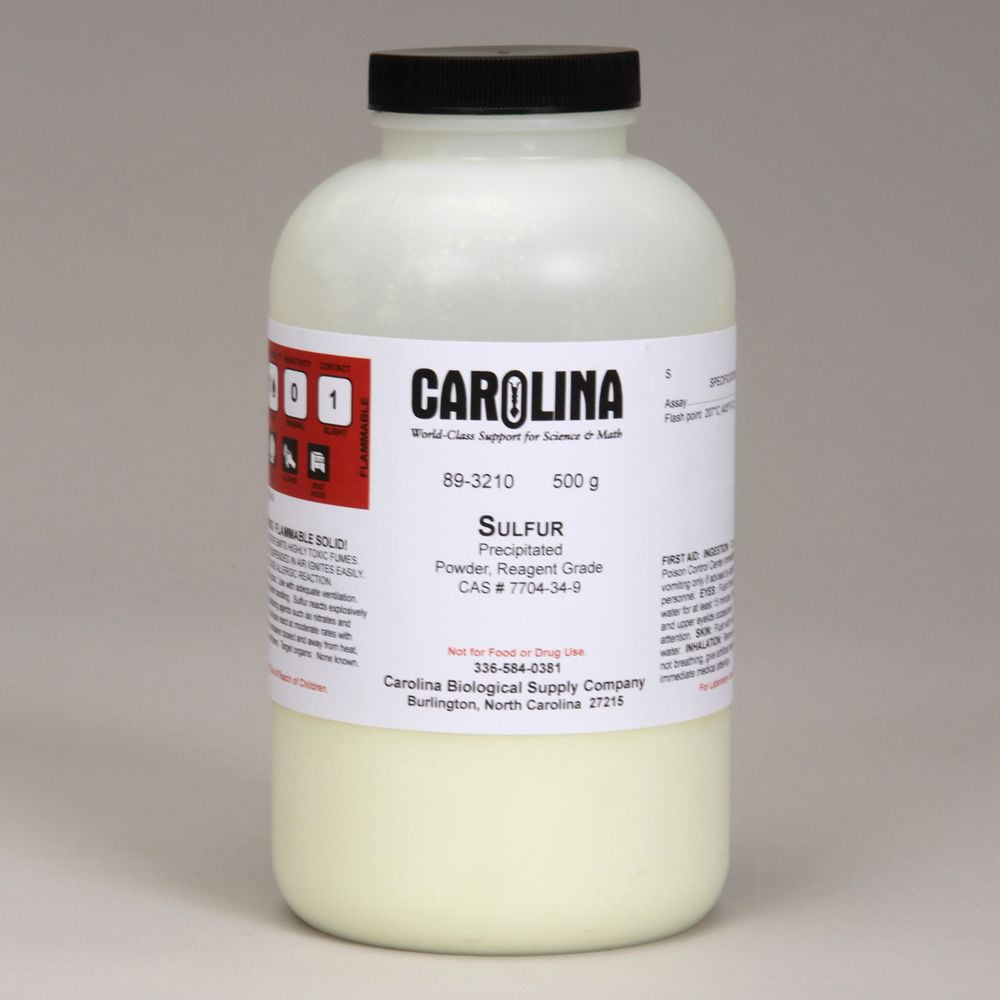 Sulfur, Precipitated Powder, Reagent Grade, 500 g